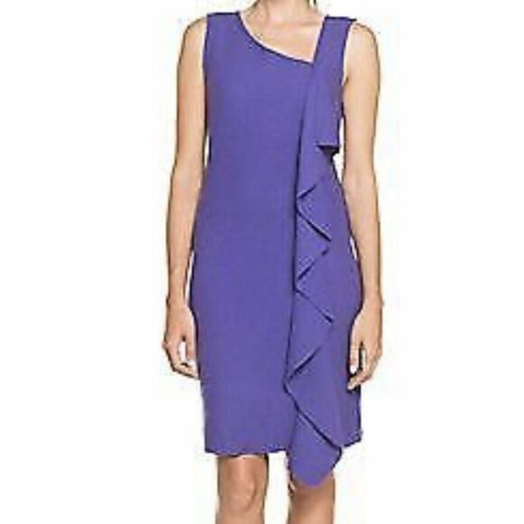Tory Burch Taletta Wool Ruffle Dress in Ultraviolet Size Small MSRP $350 - Picture 3 of 15